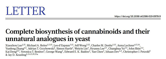 Biosynthesis method for CBD